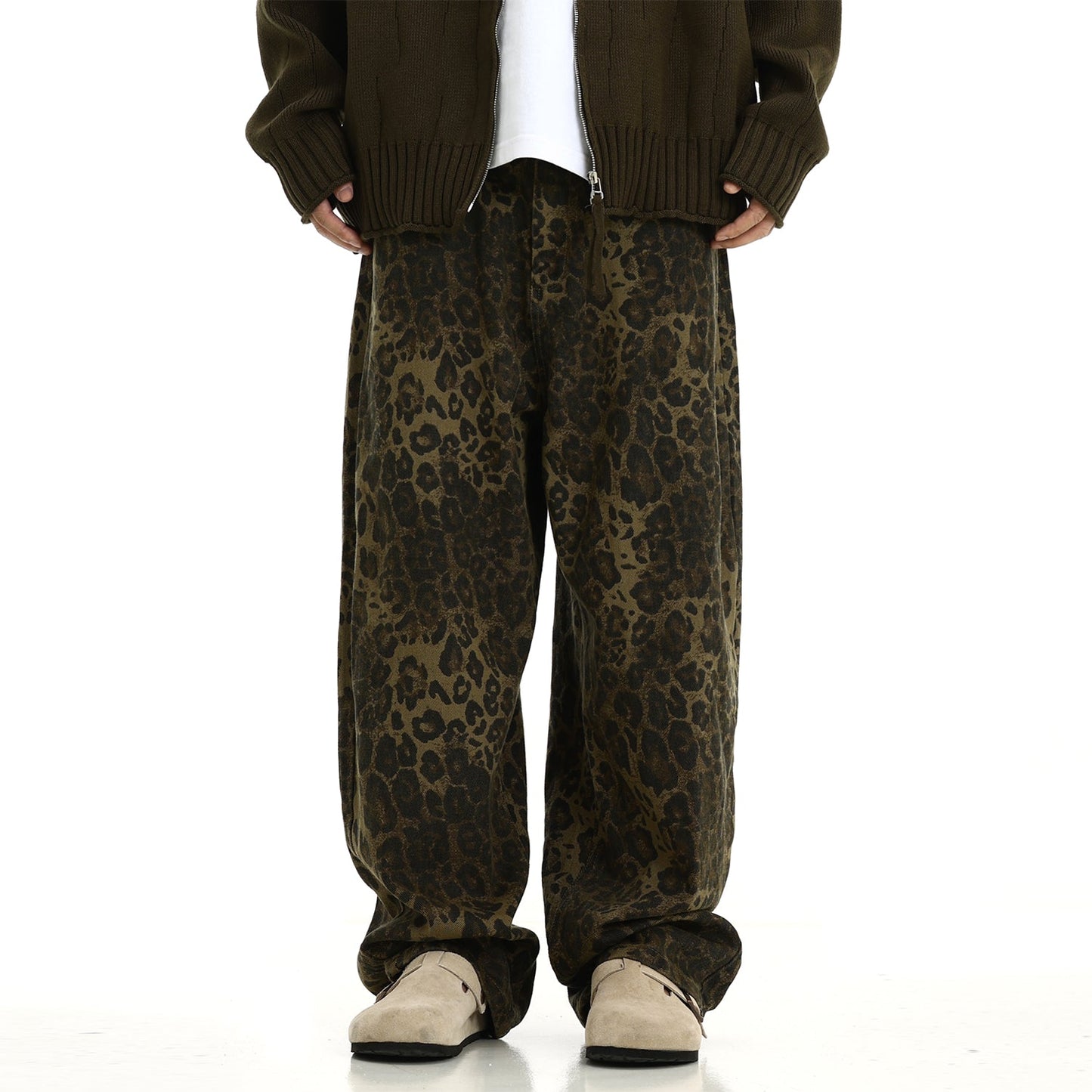 Leopard Print Cargo Pants