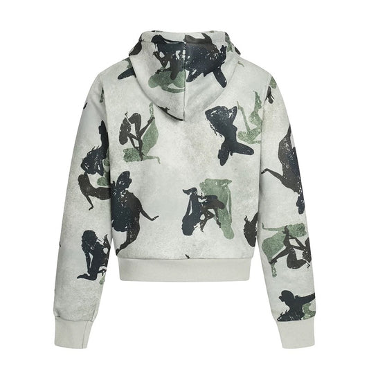 Abstract Camo Zip Hoodie