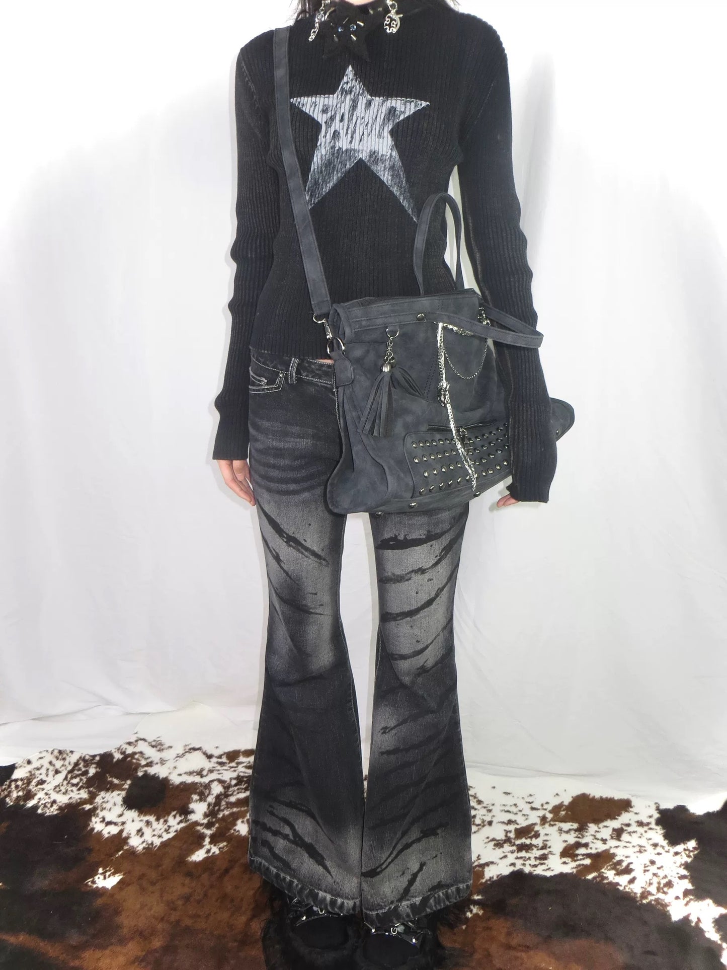 Heavy Punk Chain Rivet Tote
