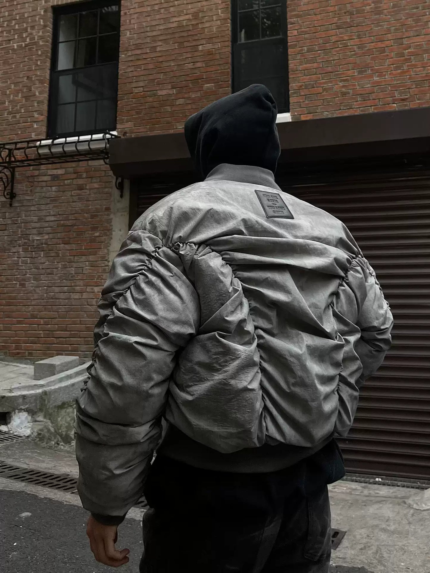 Wasteland Style Pleated Design Bomber