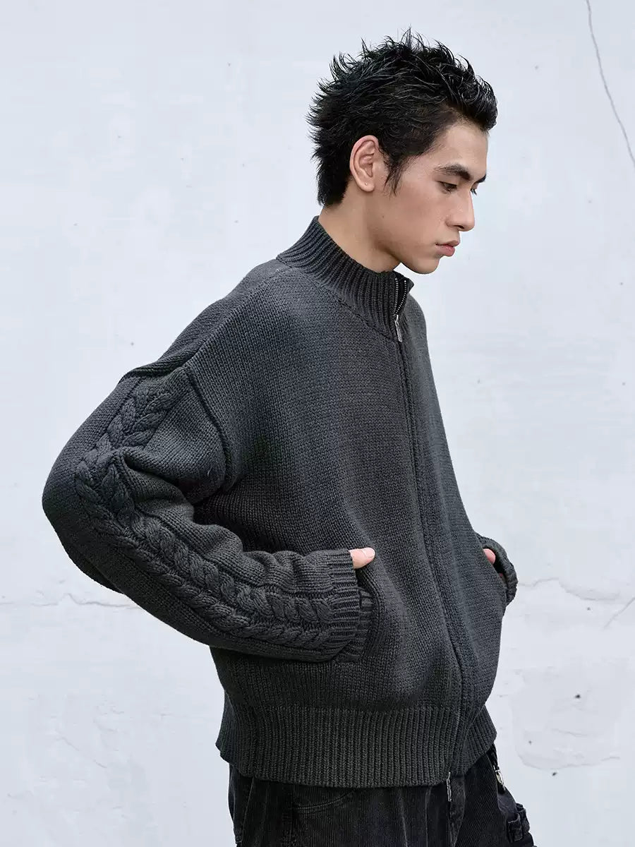 Shadow Braided Knit Sweater