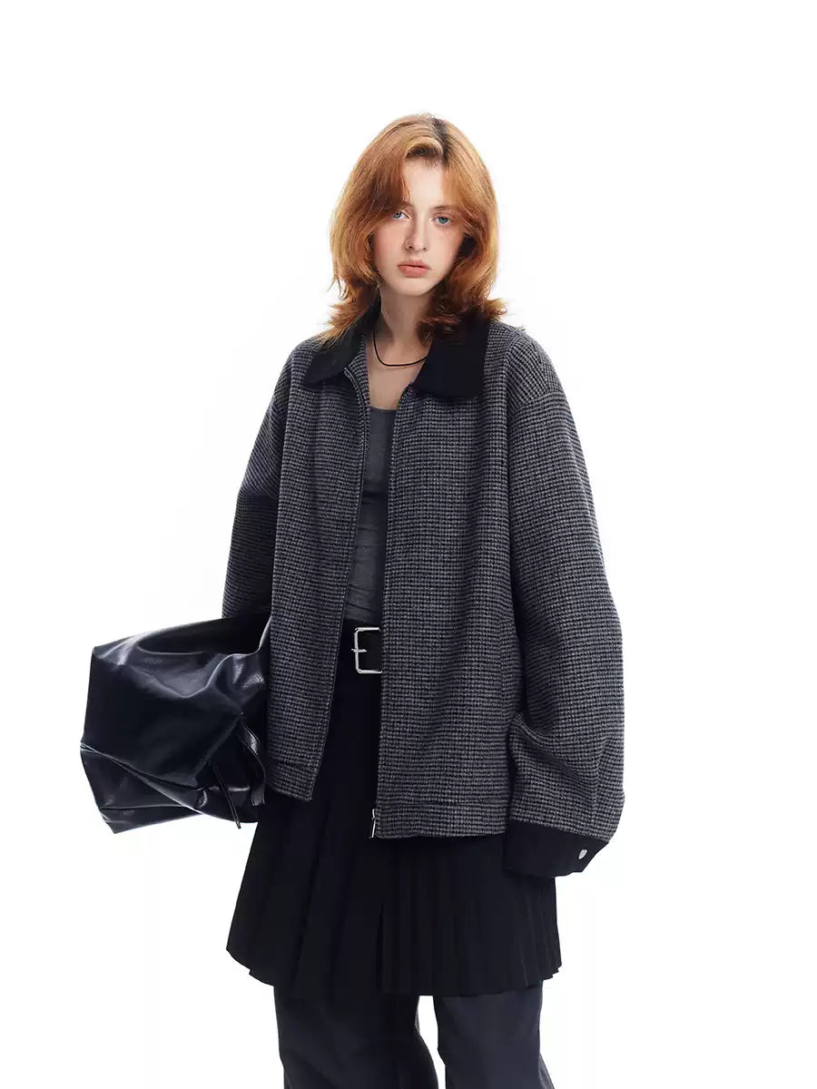 Early Spring Wool Jacket Retro Neutral Style