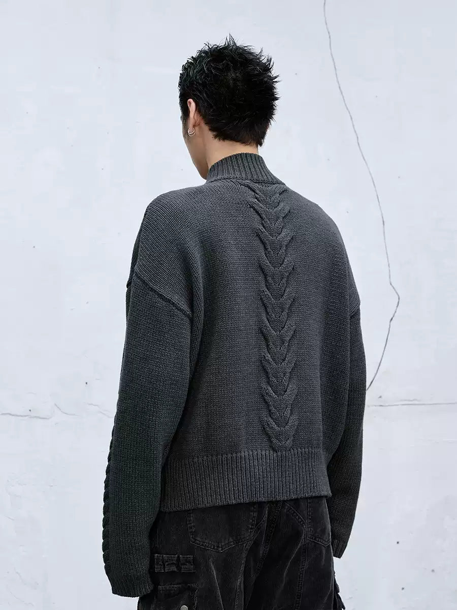 Shadow Braided Knit Sweater
