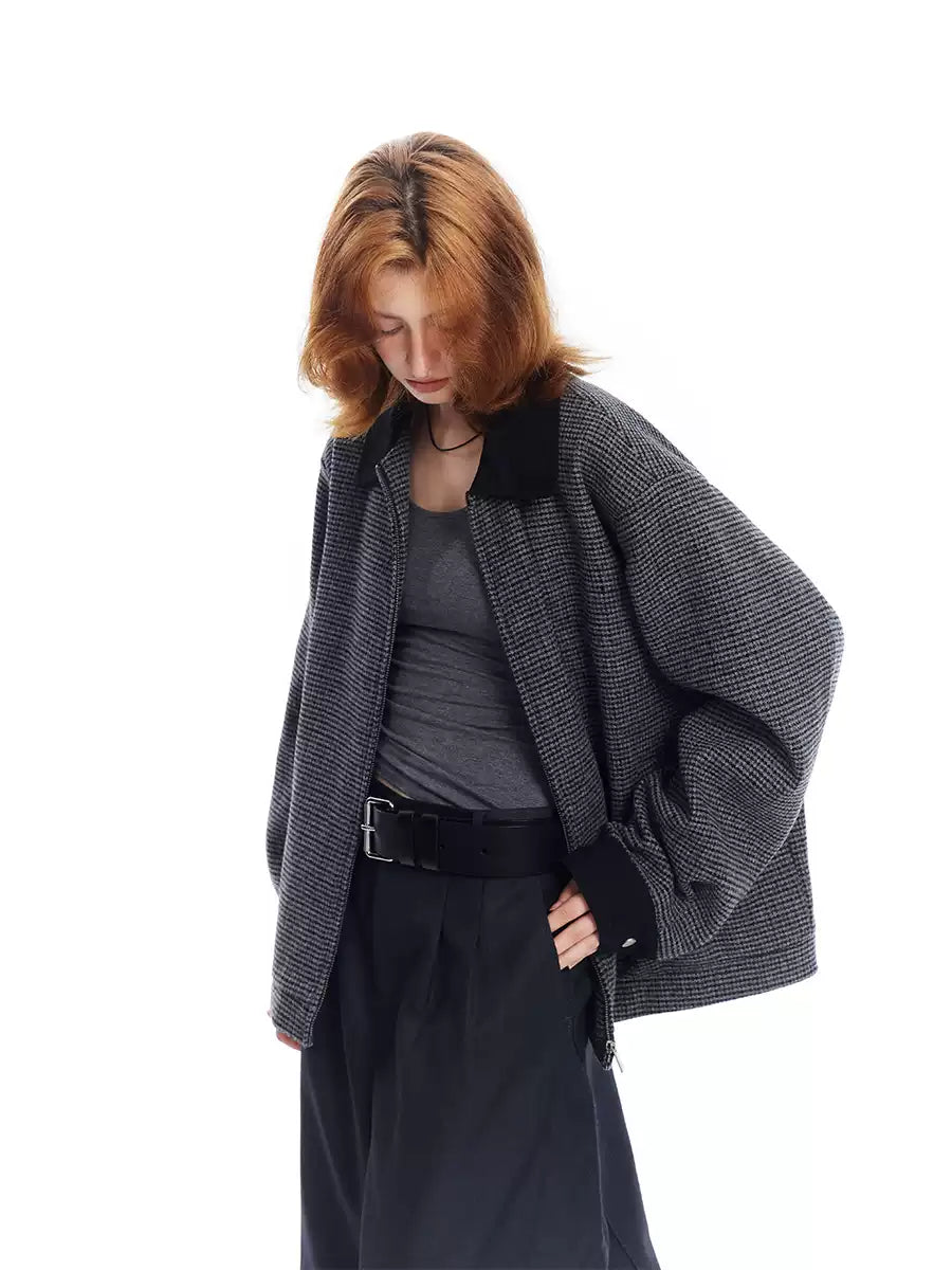 Early Spring Wool Jacket Retro Neutral Style