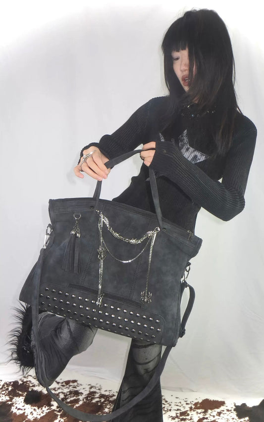 Heavy Punk Chain Rivet Tote