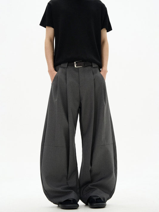 Double Pleat Deconstruction Scimitar Trousers