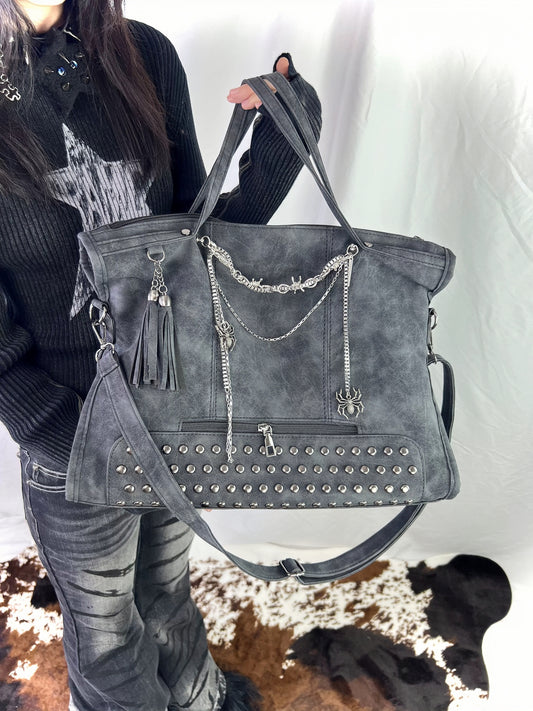 Heavy Punk Chain Rivet Tote